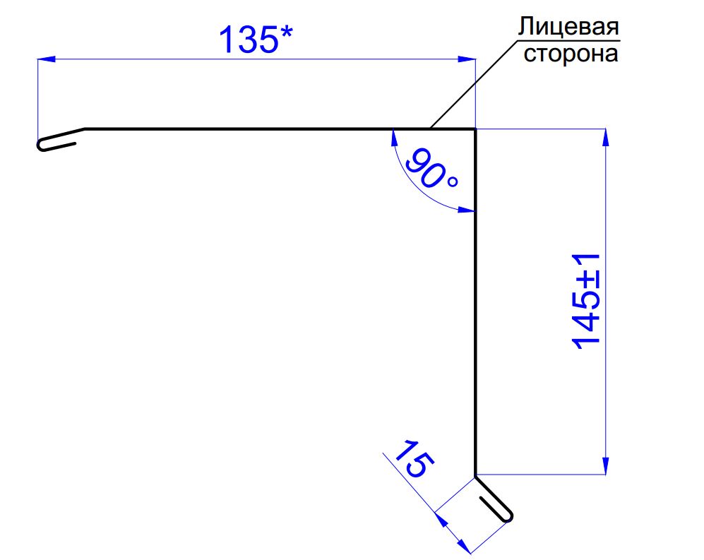 Чертеж ветровой планки