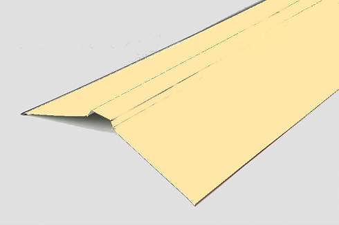 Планка конька плоского 150х150х2000 NormanMP (ПЭ-01-RAL1014-0.5)